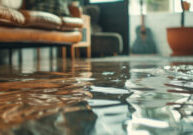 Home with flooded floor